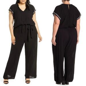 CECE CYNTHIA STEFFE Embroidered Sleeve Jumpsuit 